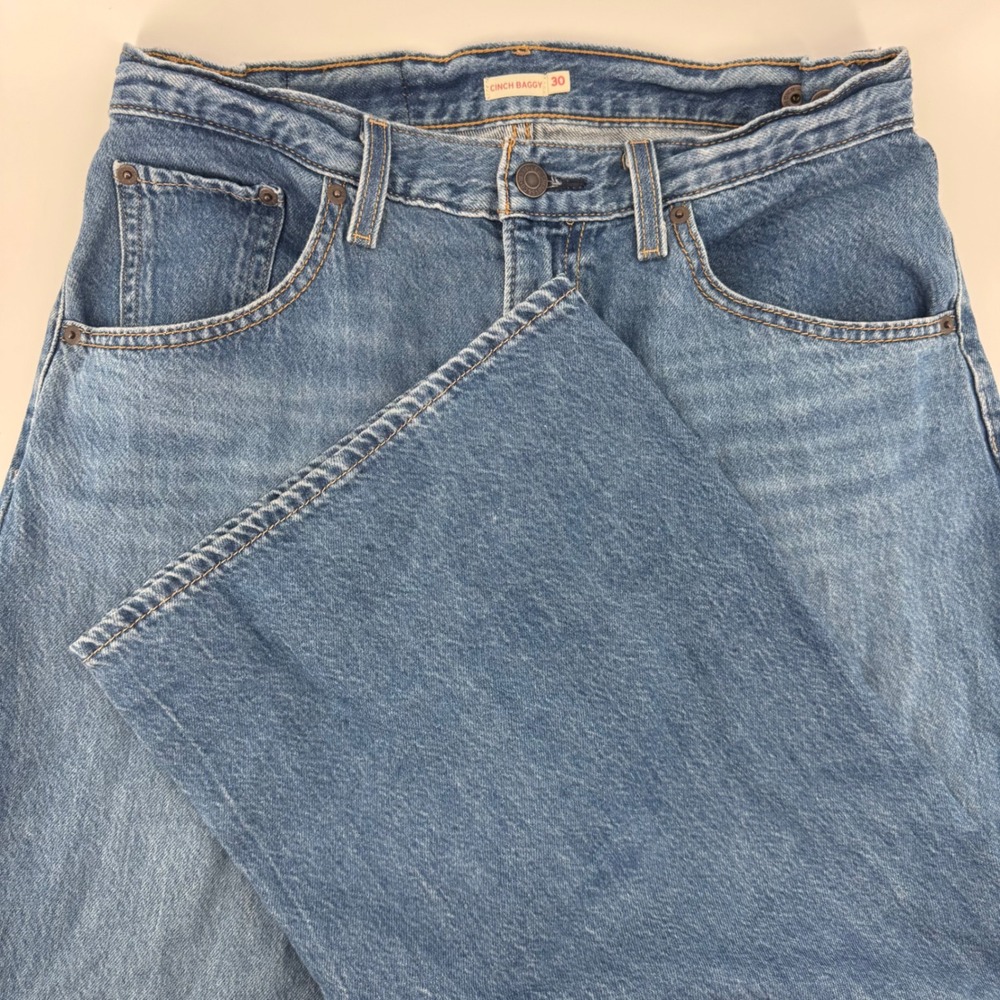 Levis Cinch Baggy Wide Leg Jeans Medium Wash Blue W30 L31 PC9-001UP-0002